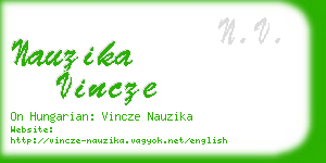 nauzika vincze business card